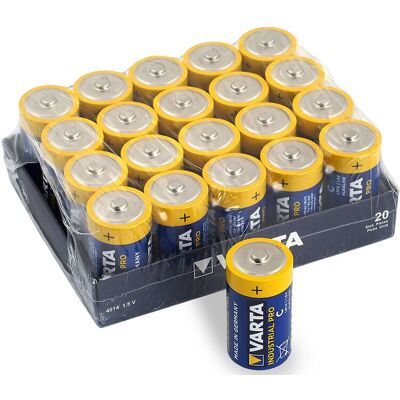 Pack 20 Pilas Alcalinas D LR20 (INDUSTRIAL PRO) - VARTA Pack 20 Pilas Alcalinas D LR20 (INDUSTRIAL PRO) - VARTA