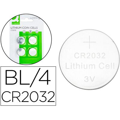 Blister 4x Pilas de Litio CR2032 3V - Q-CONNECT Blister 4x Pilas de Litio CR2032 3V - Q-CONNECT