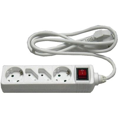 HQ Extensión Cuádruple 2 s/ + 2 con Tierra c/ Interruptor (1,5 mts) HQ Extensión Cuádruple 2 s/ + 2 con Tierra c/ Interruptor (1,5 mts)