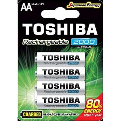 Blister 4x Pilas Recargabl AA R6 1.2V 2000mAh - TOSHIBA Blister 4x Pilas Recargabl AA R6 1.2V 2000mAh - TOSHIBA