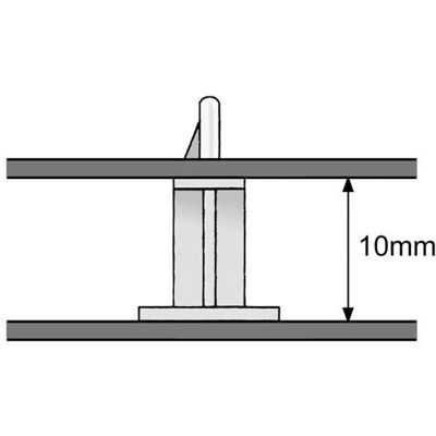Soporte para PCB Ø3mm (H=10mm, B=18x18mm) - VELLEMAN Soporte para PCB Ø3mm (H=10mm, B=18x18mm) - VELLEMAN