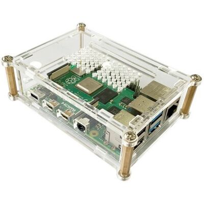 Joy-it RB-CaseP4+01 Carcasa Acrílica Transparente para Raspberry Pi 4 Joy-it RB-CaseP4+01 Carcasa Acrílica Transparente para Raspberry Pi 4