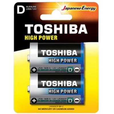 Blister 2 Pilas Alcalinas 1.5V D/LR20 - TOSHIBA Blister 2 Pilas Alcalinas 1.5V D/LR20 - TOSHIBA
