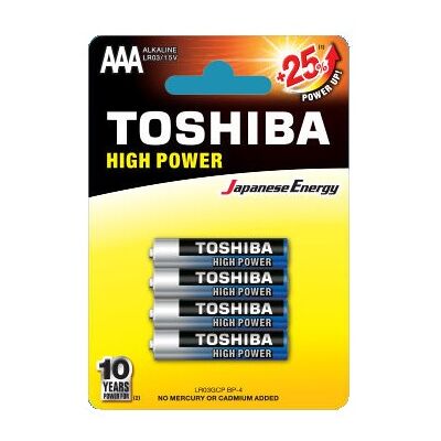 Blister 4x Pilas Alcalinas 1.5V LR03 AAA - TOSHIBA Blister 4x Pilas Alcalinas 1.5V LR03 AAA - TOSHIBA