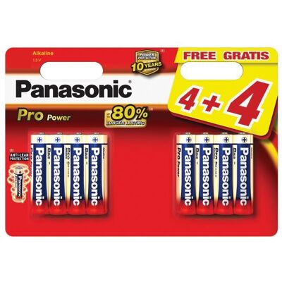 Blister 4+4 Pilas Alcalinas 1.5V LR6 AA - PANASONIC Blister 4+4 Pilas Alcalinas 1.5V LR6 AA - PANASONIC