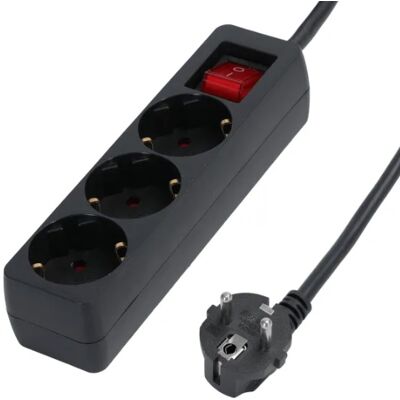 AIGOSTAR Extensión Triple con Interruptor (1.5 mts) - Negro AIGOSTAR Extensión Triple con Interruptor (1.5 mts) - Negro