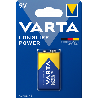 Pila alcalina LongLife Power 4922 9V 6LR61 - VARTA Pila alcalina LongLife Power 4922 9V 6LR61 - VARTA