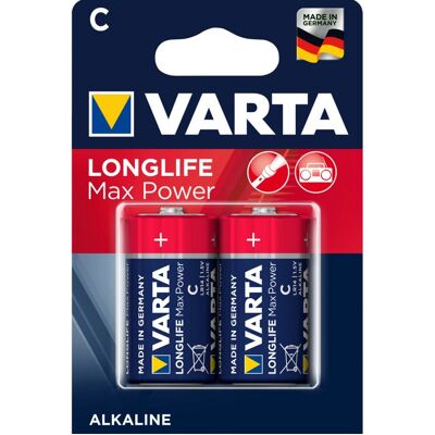 Blister 2x Pilas Alcalinas LongLife Max Power C LR14 1.5V - VARTA Blister 2x Pilas Alcalinas LongLife Max Power C LR14 1.5V - VARTA