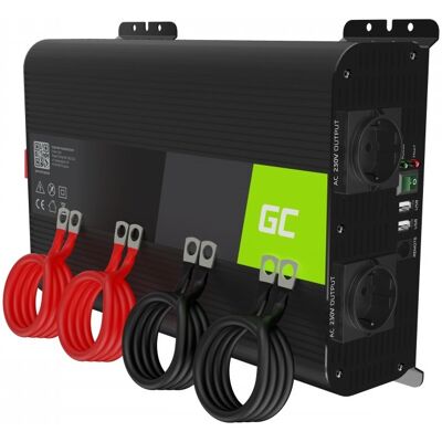 Convertidor ONDA PURA 12V -> 220V 2000W - GREEN CELL Convertidor ONDA PURA 12V -> 220V 2000W - GREEN CELL