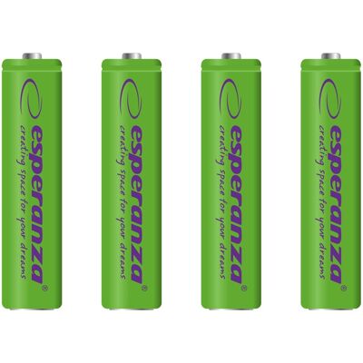Blister 4x Pilas Recargables Ni-MH AAA 1000mAh - ESPERANZA Blister 4x Pilas Recargables Ni-MH AAA 1000mAh - ESPERANZA