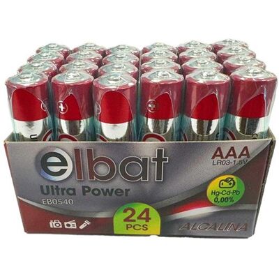 Pack 24x Pilas Alcalinas LR03/AAA 1.5V - ELBAT Pack 24x Pilas Alcalinas LR03/AAA 1.5V - ELBAT