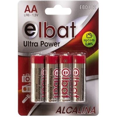 Blister 4x Pilas Alcalinas AA/LR6 1.5V - ELBAT Blister 4x Pilas Alcalinas AA/LR6 1.5V - ELBAT