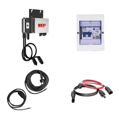 Kit Micro Inversor + Magnetotérmico + Cables Eléctricos para Balcón Fotovoltaico Kit Micro Inversor + Magnetotérmico + Cables Eléctricos para Balcón Fotovoltaico