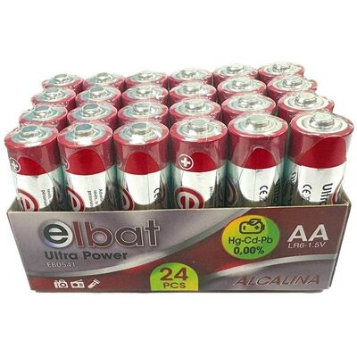 Pack 24x Pilas Alcalinas LR6/AA 1,5V - ELBAT Pack 24x Pilas Alcalinas LR6/AA 1,5V - ELBAT