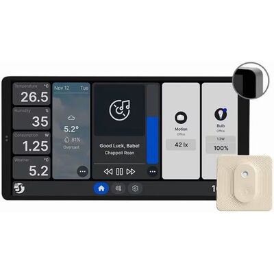 Pantalla táctil de 6,95" para control centralizado + sensor H&T; (blanco) - Shelly Wall Display X2 Pantalla táctil de 6,95" para control centralizado + sensor H&T; (blanco) - Shelly Wall Display X2
