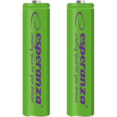 Blíster 2x Pilas Recargables Ni-MH AAA 1000mAh - ESPERANZA Blíster 2x Pilas Recargables Ni-MH AAA 1000mAh - ESPERANZA