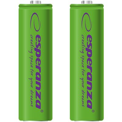 Blíster 2x Pilas Recargables Ni-MH AA 2000mAh - ESPERANZA Blíster 2x Pilas Recargables Ni-MH AA 2000mAh - ESPERANZA