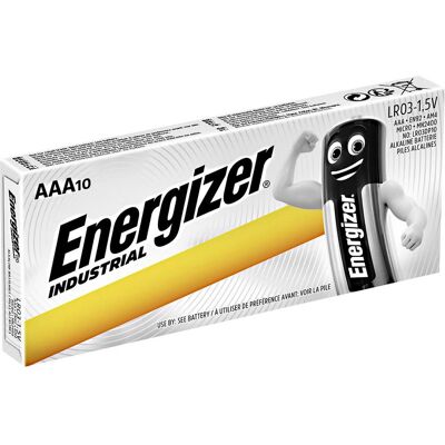 Pack 10x Pilas Alcalinas Industriales AAA LR03 1.5V – ENERGIZER Pack 10x Pilas Alcalinas Industriales AAA LR03 1.5V – ENERGIZER