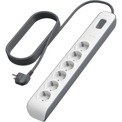 Regleta Belkin 6 Tomas, Cable de 2m - Protector contra sobretensiones Regleta Belkin 6 Tomas, Cable de 2m - Protector contra sobretensiones