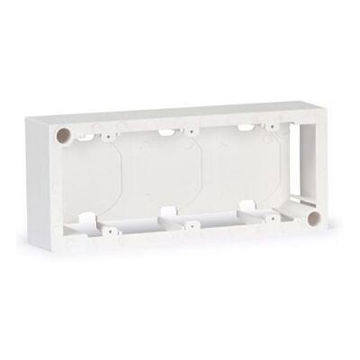 Caja de Instalación de Superficie para 3 Paneles de Conexión - FONESTAR Caja de Instalación de Superficie para 3 Paneles de Conexión - FONESTAR