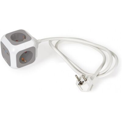 Toma CUBIK 4x tomas 16A + 2x USB con cable de 1,4 m - FONESTAR Toma CUBIK 4x tomas 16A + 2x USB con cable de 1,4 m - FONESTAR