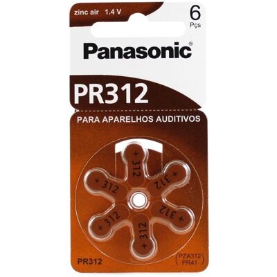 Pack 6x Pilas para Audífonos - PR312/PR41/AZA312 - PANASONIC Pack 6x Pilas para Audífonos - PR312/PR41/AZA312 - PANASONIC