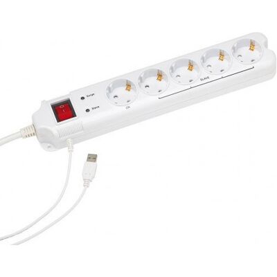 Extensión USB quíntuple con interruptor (1,5 mts) Blanco - ENERGENIE Extensión USB quíntuple con interruptor (1,5 mts) Blanco - ENERGENIE