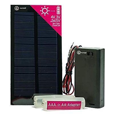 Kit Micro Cargador de Batería Solar 2x AA/AAA Kit Micro Cargador de Batería Solar 2x AA/AAA