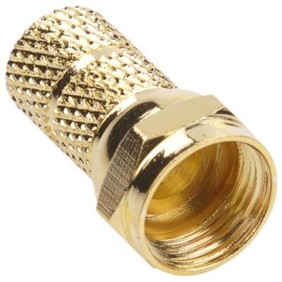Clavija F 6.8mm para RG6 (GOLD CU Gold) Clavija F 6.8mm para RG6 (GOLD CU Gold)
