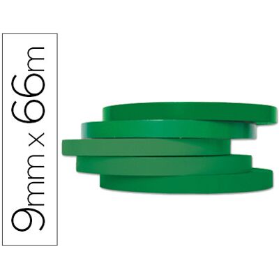 Cinta Adhesiva Q-Connect 66M X 9mm Verde Para Cerrar Bolsas Cinta Adhesiva Q-Connect 66M X 9mm Verde Para Cerrar Bolsas