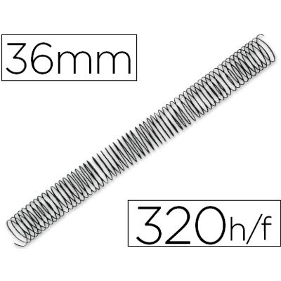 Espiral Q-Connect Metalico 64 5:1 36mm 1.2mm (25 Uds) Espiral Q-Connect Metalico 64 5:1 36mm 1.2mm (25 Uds)
