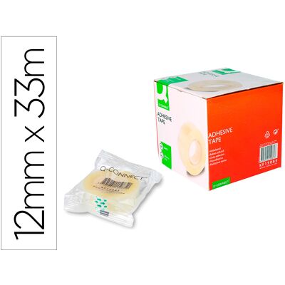 Cinta Adhesiva Q-Connect 33 Mt X 12 Mm Enselofana - Q-CONNECT Cinta Adhesiva Q-Connect 33 Mt X 12 Mm Enselofana - Q-CONNECT