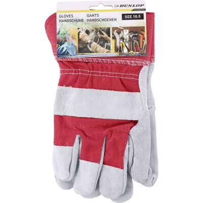 Par de Guantes de Trabajo (Cuero/Tejido) - DUNLOP Par de Guantes de Trabajo (Cuero/Tejido) - DUNLOP