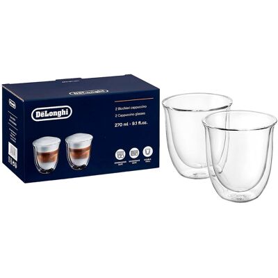 DeLonghi - 5513214601 - Transparente - 190 ml - Coffee glass set DeLonghi - 5513214601 - Transparente - 190 ml - Coffee glass set