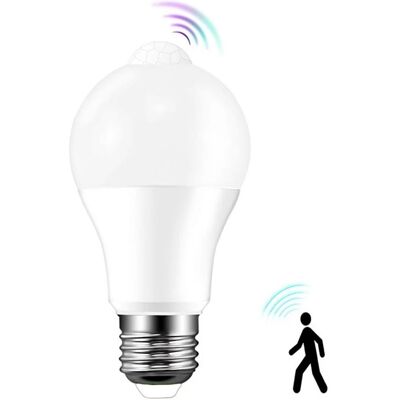AIGOSTAR Lámpara LED E27 A60 220V 12W Blanco F. 6000K 1200Lm c/ Sensor de Movimiento PIR AIGOSTAR Lámpara LED E27 A60 220V 12W Blanco F. 6000K 1200Lm c/ Sensor de Movimiento PIR