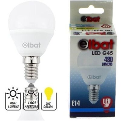 Bombilla LED G45 6W 480LM E14 3000K - ELBAT Bombilla LED G45 6W 480LM E14 3000K - ELBAT