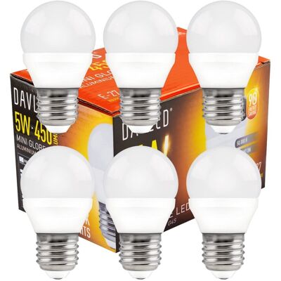 DAVLED Pack 6x Bombillas LED 220V E27 5W Blanco Q. 3000K 450Lm DAVLED Pack 6x Bombillas LED 220V E27 5W Blanco Q. 3000K 450Lm