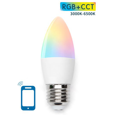 AIGOSTAR Lámpara LED Inteligente E27 C37 220V 7W RGB+Blanco 3000K~6500K Wifi AIGOSTAR Lámpara LED Inteligente E27 C37 220V 7W RGB+Blanco 3000K~6500K Wifi