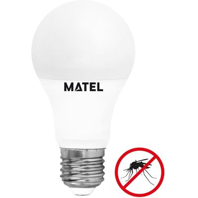 Bombilla LED E27 A60 220V 10W Blanco F. 6000K + Blanco Q. 3000K + Anti-Mosquito 800Lm - MATEL Bombilla LED E27 A60 220V 10W Blanco F. 6000K + Blanco Q. 3000K + Anti-Mosquito 800Lm - MATEL