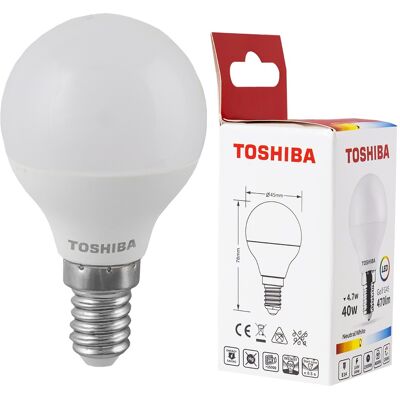 Bombilla LED E14 G45 4.7W 4000K 470Lm - TOSHIBA Bombilla LED E14 G45 4.7W 4000K 470Lm - TOSHIBA