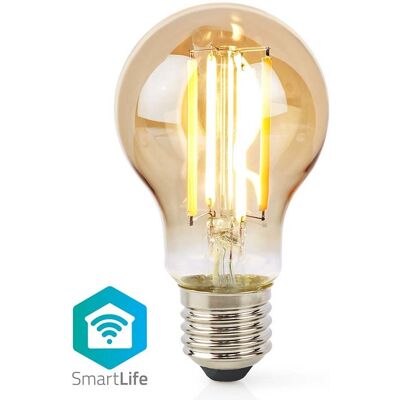 SmartLife Wi-Fi E27 A60 Bombilla LED de filamento inteligente 1800K~3000K 7W 806Lm - NEDIS SmartLife Wi-Fi E27 A60 Bombilla LED de filamento inteligente 1800K~3000K 7W 806Lm - NEDIS
