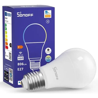 Bombilla LED Wifi Inteligente E27 A60 CCT 2700K~6500K 9W 806lm - Sonoff B02-BL-A60 Bombilla LED Wifi Inteligente E27 A60 CCT 2700K~6500K 9W 806lm - Sonoff B02-BL-A60