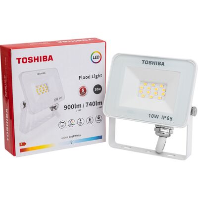 Proyector LED 220VAC 10W 6500K 900Lm IP65 (Blanco) - TOSHIBA Proyector LED 220VAC 10W 6500K 900Lm IP65 (Blanco) - TOSHIBA
