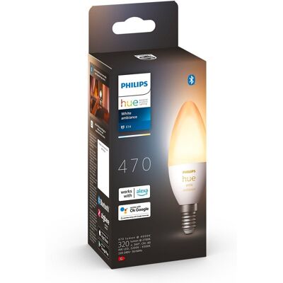 Lámpara LED Inteligente Vela E14 5.2W + 470Lm (B39) - PHILIPS HUE Lámpara LED Inteligente Vela E14 5.2W + 470Lm (B39) - PHILIPS HUE