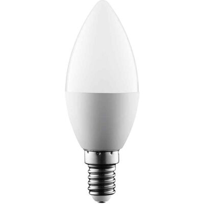 AIGOSTAR Lámpara LED Opalina 220V E14 4W Blanco Q. 3000K 340Lm AIGOSTAR Lámpara LED Opalina 220V E14 4W Blanco Q. 3000K 340Lm