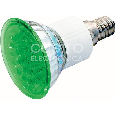 Lámpara 24 LEDs 220V E14 1.8W Verde Lámpara 24 LEDs 220V E14 1.8W Verde