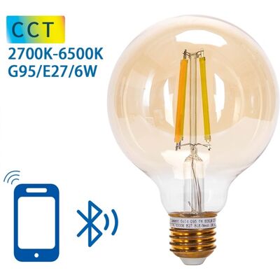 AIGOSTAR Bombilla LED Filamento Mesh Bluetooth G95 E27 220V 6W 2700K~6500K 806Lm (Ámbar) AIGOSTAR Bombilla LED Filamento Mesh Bluetooth G95 E27 220V 6W 2700K~6500K 806Lm (Ámbar)