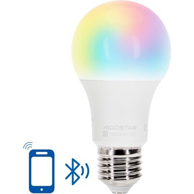AIGOSTAR Lámpara LED Inteligente Mesh Bluetooth E27 A60 220V 15W RGB + 2700K~6500K 1520Lm AIGOSTAR Lámpara LED Inteligente Mesh Bluetooth E27 A60 220V 15W RGB + 2700K~6500K 1520Lm