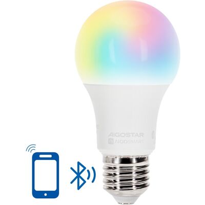 AIGOSTAR Bombilla LED Inteligente E27 A60 Mesh Bluetooth 220V 9W RGB + 2700K~6500K 806Lm AIGOSTAR Bombilla LED Inteligente E27 A60 Mesh Bluetooth 220V 9W RGB + 2700K~6500K 806Lm