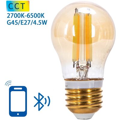 AIGOSTAR Bombilla LED Inteligente E27 G45 Filamento Mesh Bluetooth 4.5W 2700K~6500K 470Lm (Ámbar) AIGOSTAR Bombilla LED Inteligente E27 G45 Filamento Mesh Bluetooth 4.5W 2700K~6500K 470Lm (Ámbar)